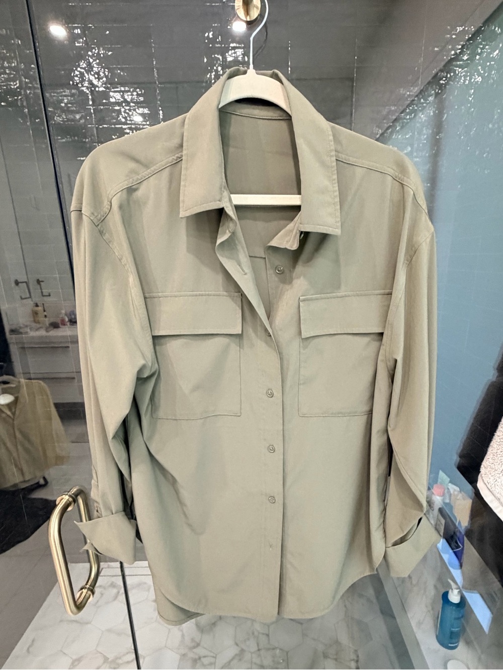 Greyson Olive Lightweight Utility Shirt Jacket